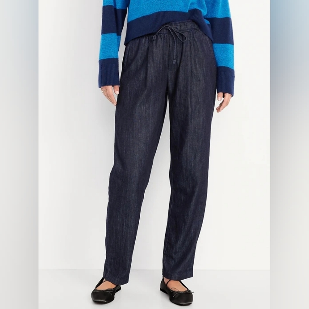 Old Navy Women's Navy Straight Leg Jeans
